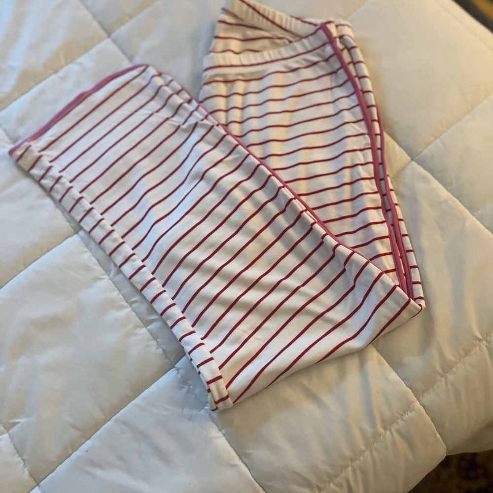 Striped Red and White Leggings